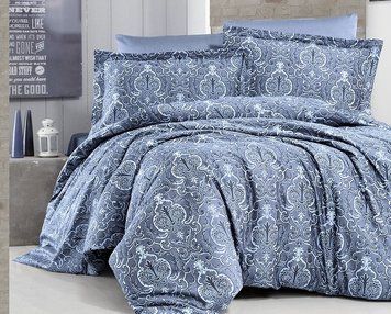 Постельное белье First Choice люкс сатин - Delmor indigo