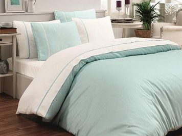 Постельное белье First Choice однотонный сатин - Mint krem