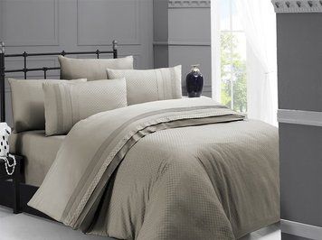 Постельное белье First Choice сатин де люкс - Square style toprak