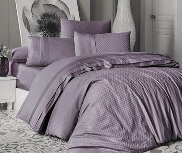 Постельное белье First Choice сатин де люкс - Square style leylak