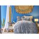Постельное белье Karaca Home сатин - Nitara mavi 2020-1 голубой евро
