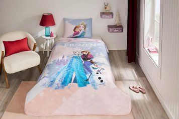 Покрывало Tac Disney стеганное 160*220 см с наволочкой - Frozen Winter