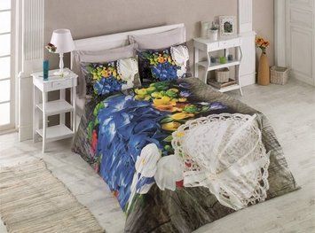Постельное белье Floral Seri 3D - Frilly bej