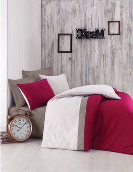 Постельное белье ранфорс Cotton Box Plain Sport - Bordo
