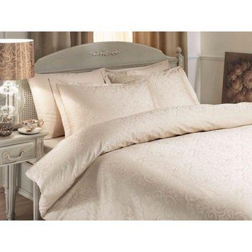 Постельное белье TAC жаккард PVC - Gardenia krem
