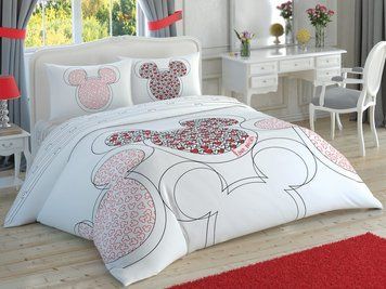 Постельное белье TAC на резинке - Love Mickey glow