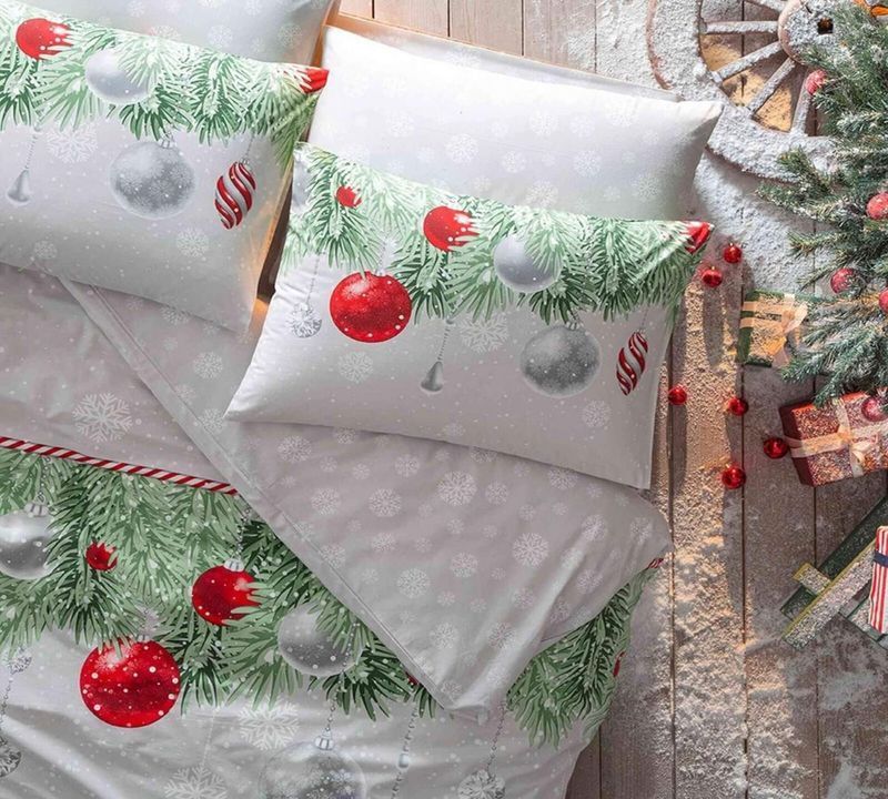Постельное белье светящееся в темноте ТАС Glow - Snowflake yesil