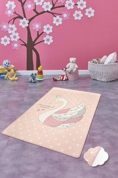 Коврик в детскую комнату Chilai Home Swan Pembe 100*160