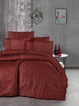 Постельное белье First Choice сатин де люкс евро - modalife cinnamon