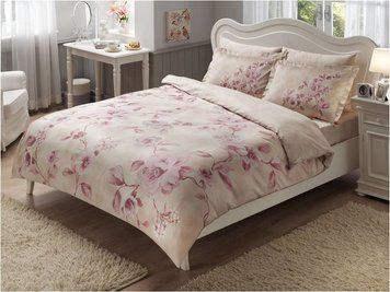 Постельное белье TAC deluxe полуторный - Magnolia pink