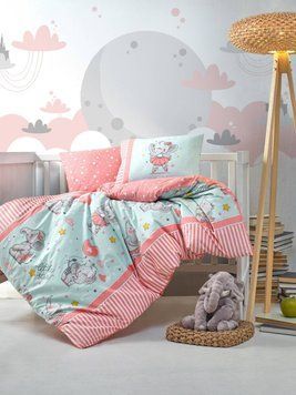 Постельное белье в кроватку Cotton Box - Elephant Pudra