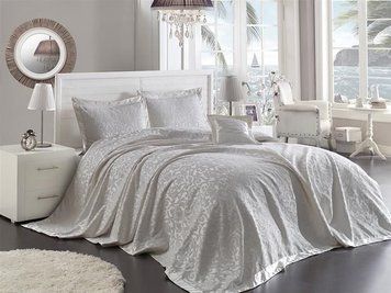 Покрывало First Choice Sonil 240*260 с наволочками 50*70 - Palmira krem
