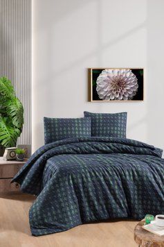 Постельное белье First Choice фланель евро размер - sadora navy blue