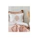 Набор постельное белье с покрывалом + плед Karaca Home - Adrienne pudra пудра евро (10)